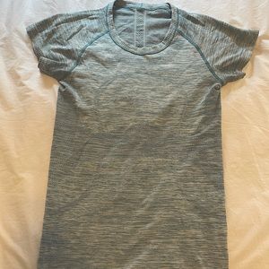 Blue Lululemon Swiftly Tech Short Sleeve